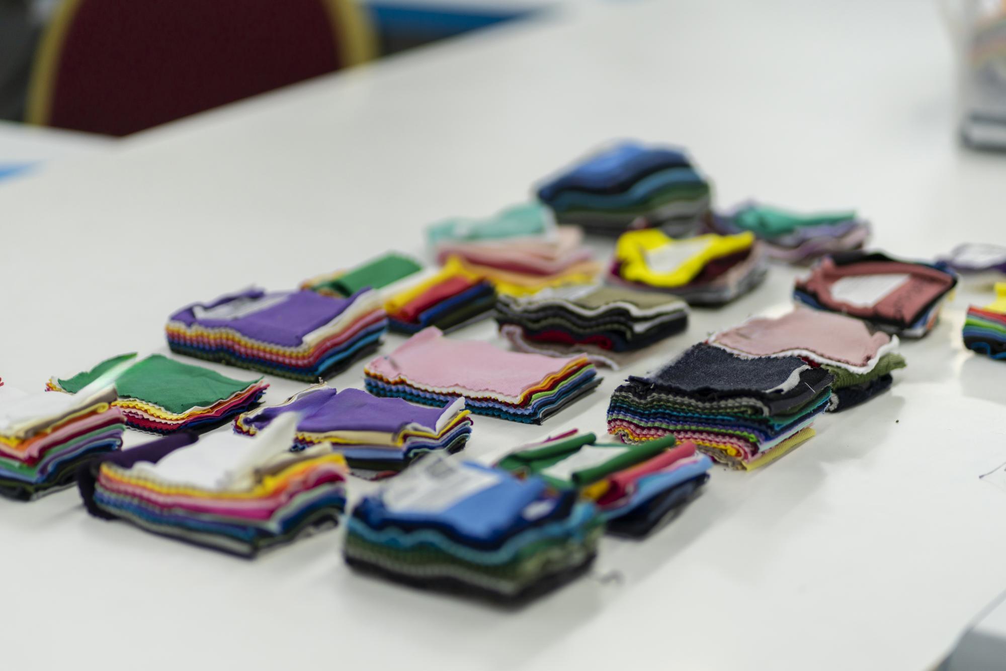 Assortment of embroidered patches and swatches